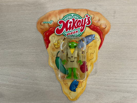 Super7 ReAction Teenage Mutant Ninja Turtles – Undercover Michelangelo “Weird Pizza To Go” 3.75-Inch Figure
