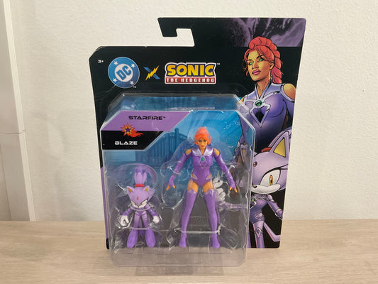 DC x Sonic the Hedgehog Starfire & Blaze 5" & 2.5" Action Figure 2-Pack
