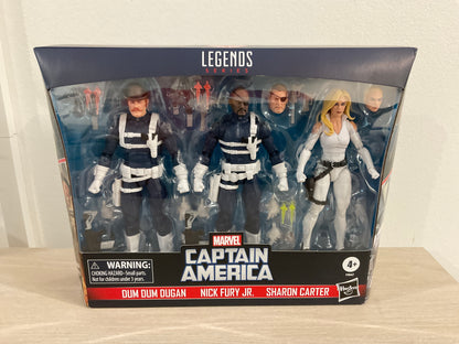 Marvel Legends Series S.H.I.E.L.D. 3-Pack – Dum Dum Dugan, Sharon Carter & Nick Fury Jr. 6" Figures (Damaged Packaging 7)