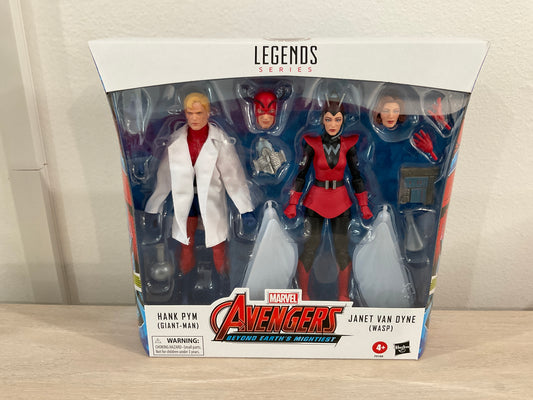 Avengers Marvel Legends Series Hank Pym (Giant-Man) & Janet Van Dyne (Wasp) 6-Inch Action Figure 2-Pack