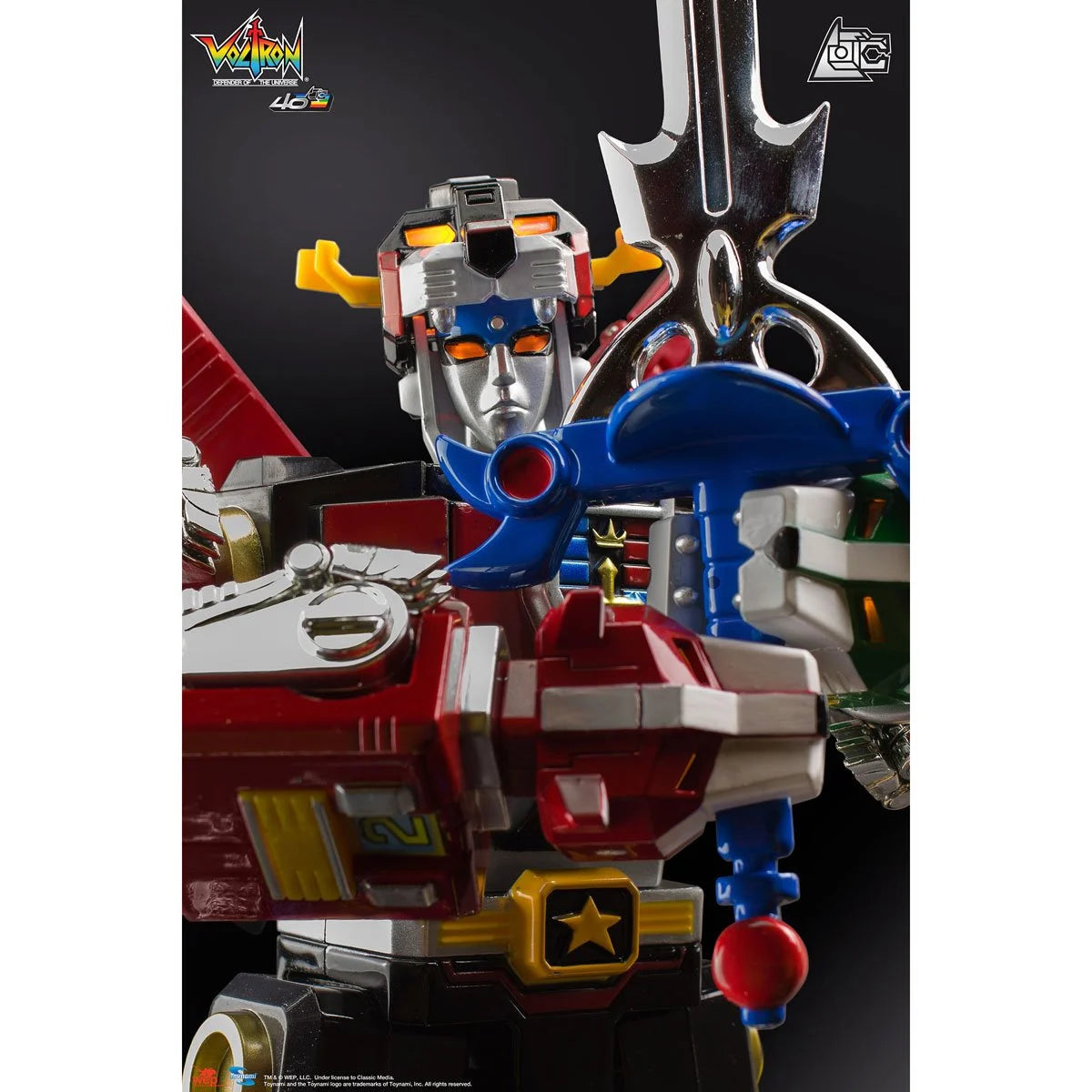 Toynami Voltron 40th Anniversary Gift Set Light-Up Sound Base Deluxe Collectible
