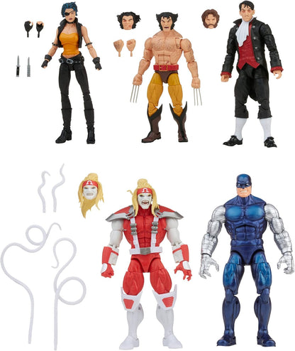 Marvel Legends Series Wolverine 5-Pack, Includes Marvel's Omega Red, Cyber, Callisto, Jason Wyngarde, 13 Accessories