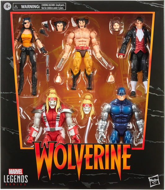 Marvel Legends Series Wolverine 5-Pack, Includes Marvel's Omega Red, Cyber, Callisto, Jason Wyngarde, 13 Accessories