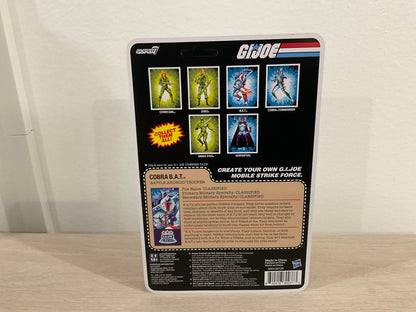 G.I. Joe Super7 ReAction+ Cobra B.A.T. (Glow Patrol - Blue) 4" Action Figure