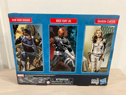 Marvel Legends Series S.H.I.E.L.D. 3-Pack – Dum Dum Dugan, Sharon Carter & Nick Fury Jr. 6" Figures (Damaged Packaging 6)