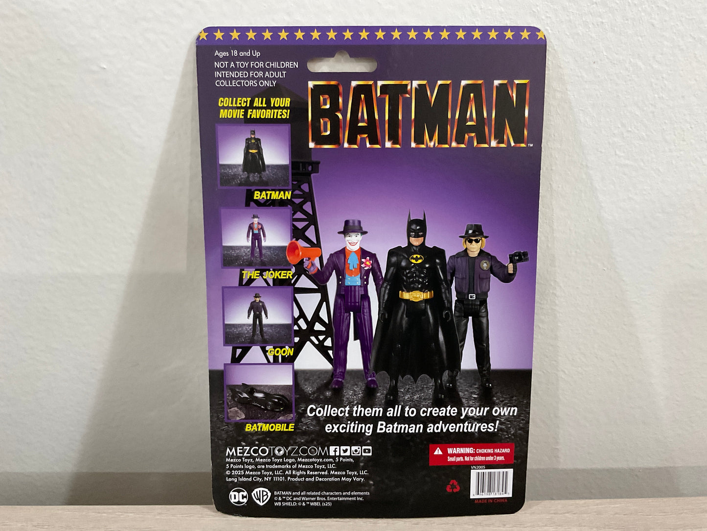 Mezco Batman (1989) 5 Points Figure Collection Batman 3.75" Retro Cardback