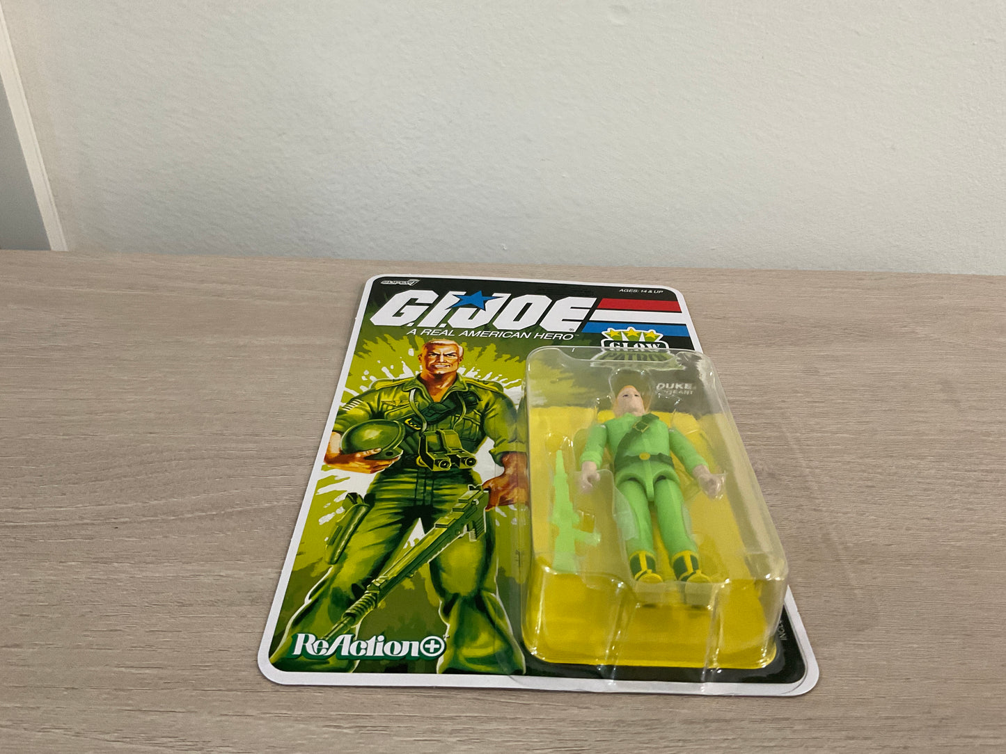G.I. Joe Super7 ReAction+ Duke (Glow Patrol - Green) 4" Action Figure