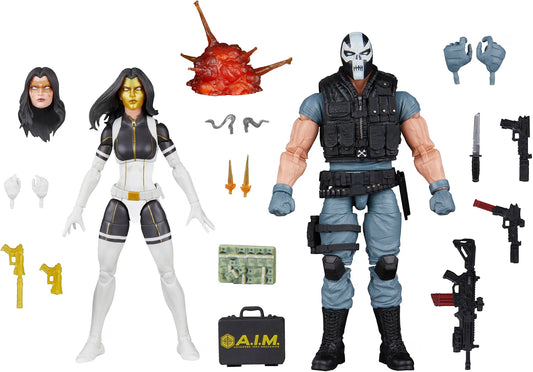 Marvel Legends Series Madame Masque & Crossbones 2-Pack – Marvel Super-Villains Comics 6-Inch Action Figures - Exclusive