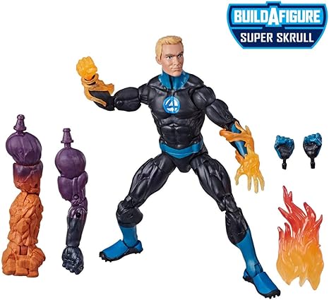 Marvel Legends Series Fantastic Four Human Torch 6-inch Collectible Action Figure (Super Skrull BAF)