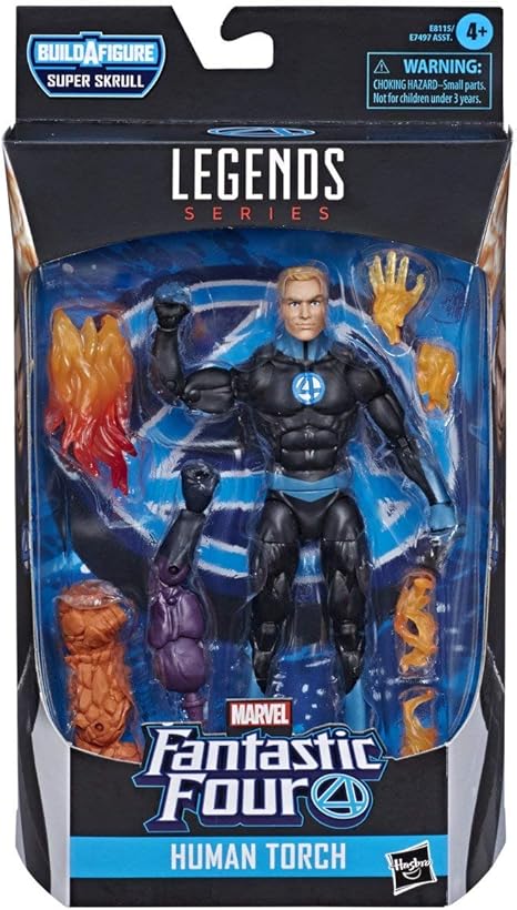 Marvel Legends Series Fantastic Four Human Torch 6-inch Collectible Action Figure (Super Skrull BAF)