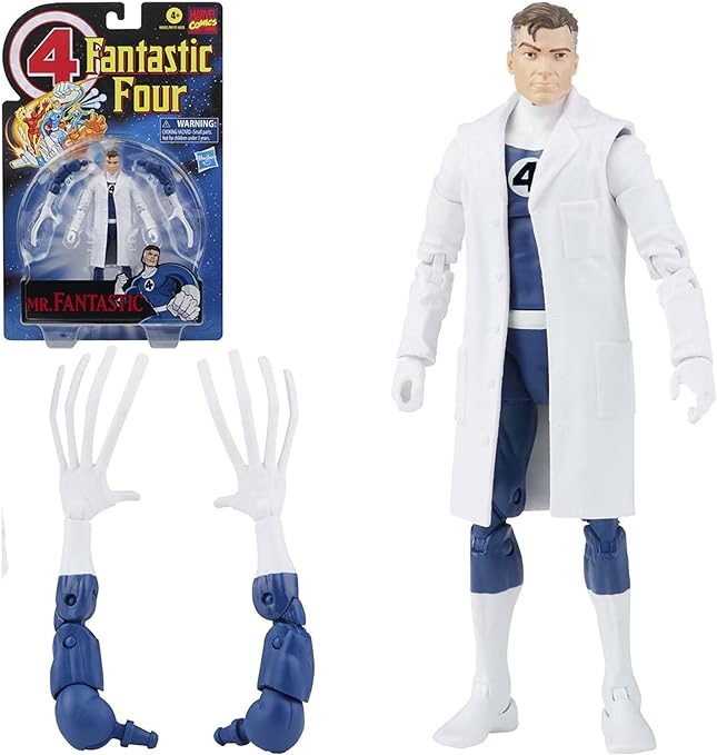 Marvel Legends Series Retro Fantastic Four Mr. Fantastic 6-Inch Action Figure