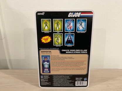 G.I. Joe Super7 ReAction+ Serpentor (Glow Patrol - Blue) 4" Action Figure