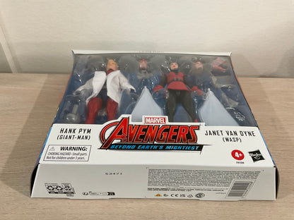 Avengers Marvel Legends Series Hank Pym (Giant-Man) & Janet Van Dyne (Wasp) 6-Inch Action Figure 2-Pack