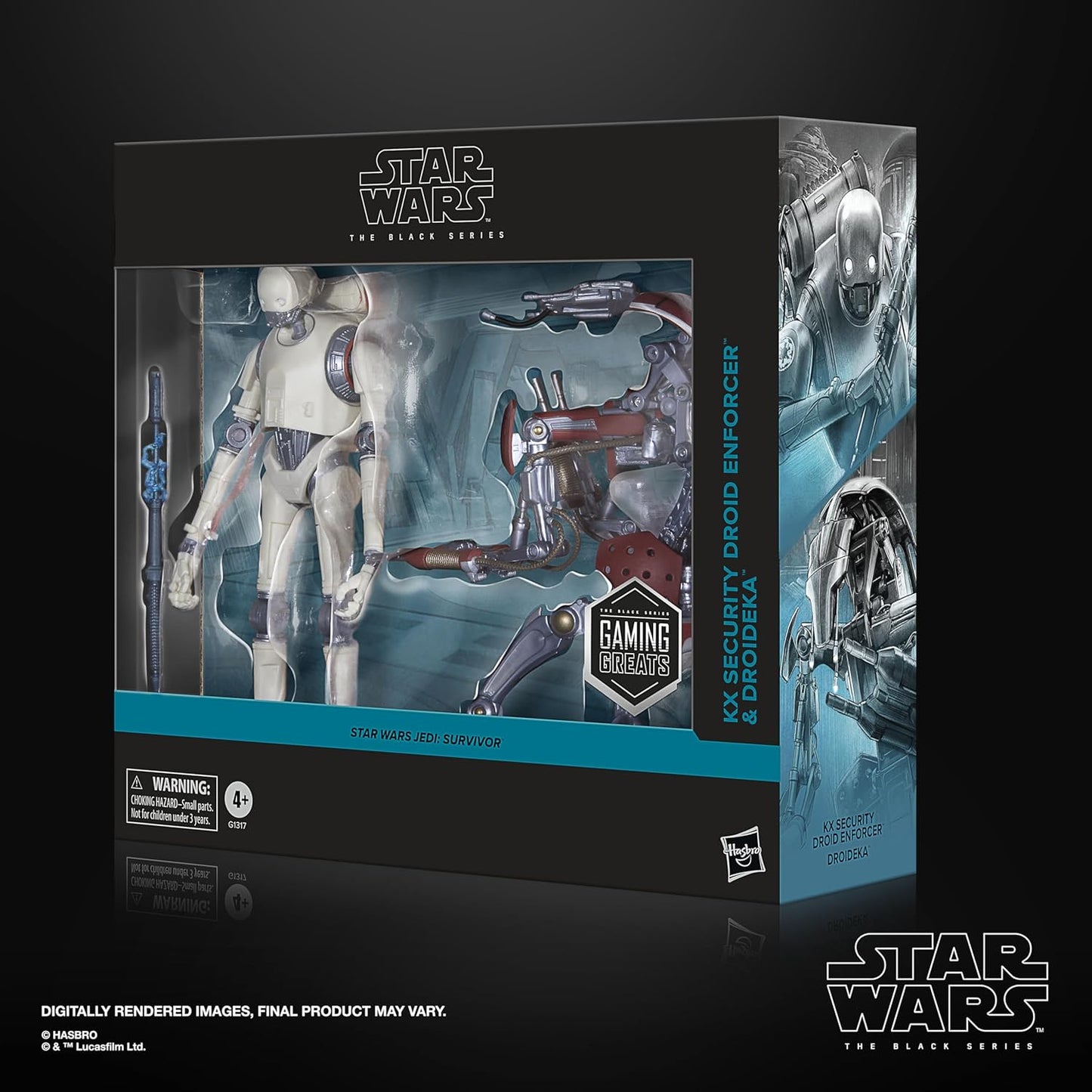 Star Wars The Black Series KX Security Droid Enforcer & Droideka – Jedi: Survivor Gaming Greats 6-Inch Action Figure 2-Pack