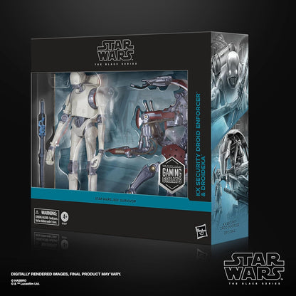 Star Wars The Black Series KX Security Droid Enforcer & Droideka – Jedi: Survivor Gaming Greats 6-Inch Action Figure 2-Pack