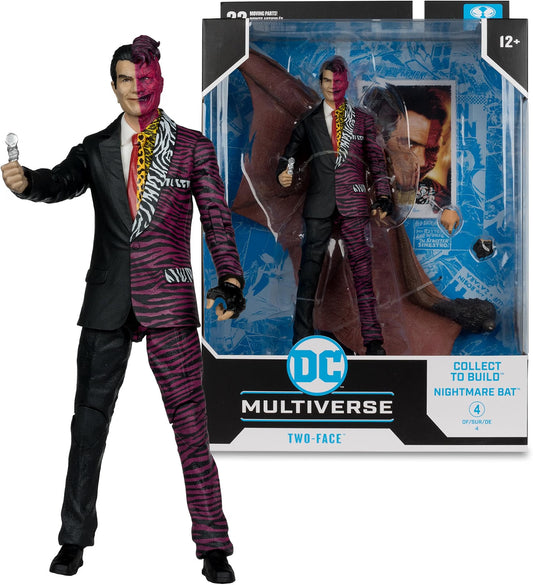 McFarlane DC Multiverse Batman Forever Two-Face 7-Inch Action Figure – Nightmare Bat BAF (Minor Substandard Card)