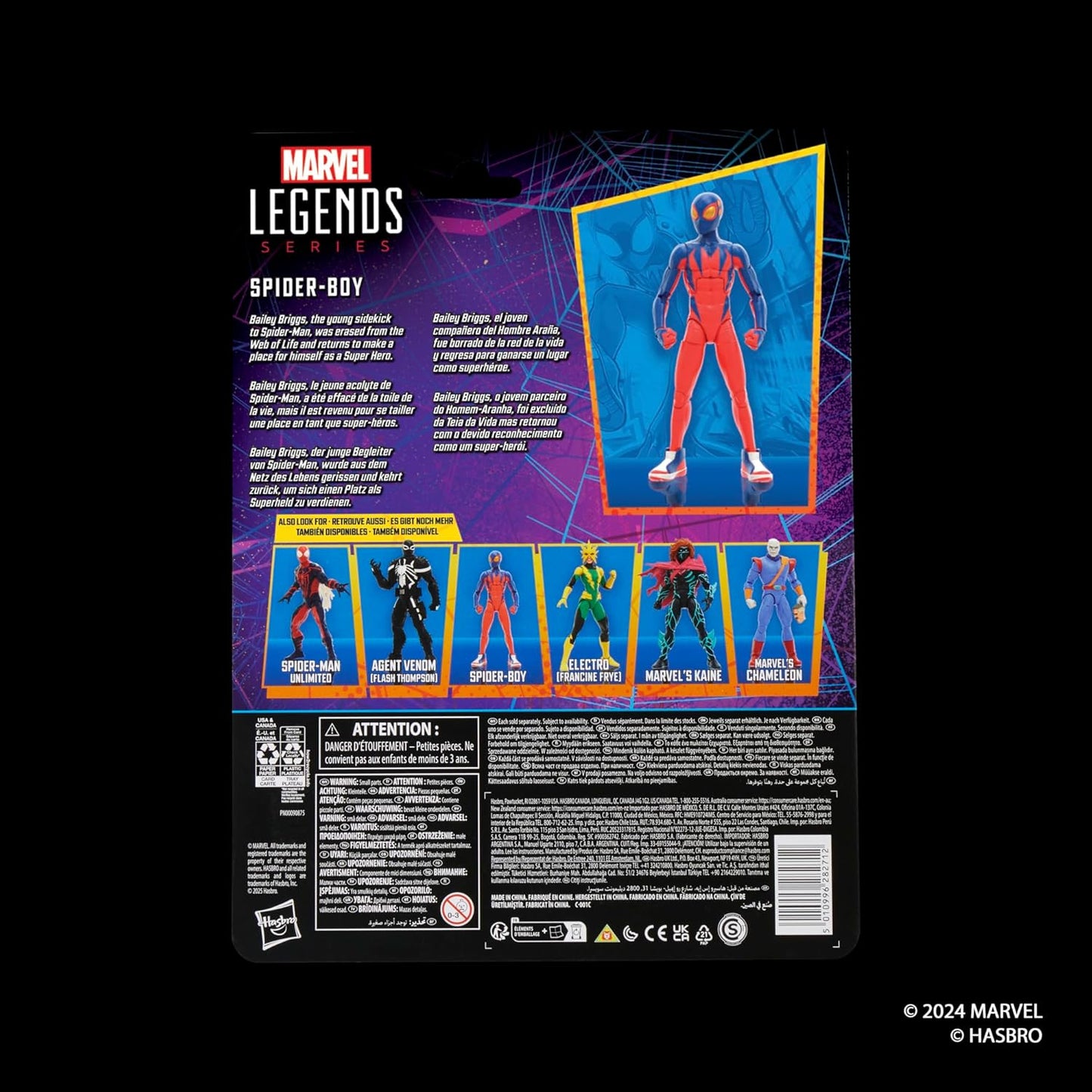 Marvel Legends Series Spider-Boy – Retro Comics Collectible 6-Inch Action Figure