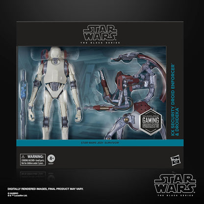 Star Wars The Black Series KX Security Droid Enforcer & Droideka – Jedi: Survivor Gaming Greats 6-Inch Action Figure 2-Pack