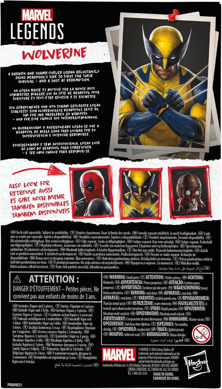 Marvel Legends Series Wolverine, Deadpool & Wolverine Collectible 6-Inch Action Figure