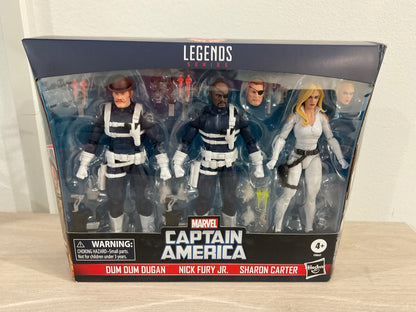 Marvel Legends Series S.H.I.E.L.D. 3-Pack – Dum Dum Dugan, Sharon Carter & Nick Fury Jr. 6" Figures (Damaged Packaging 6)