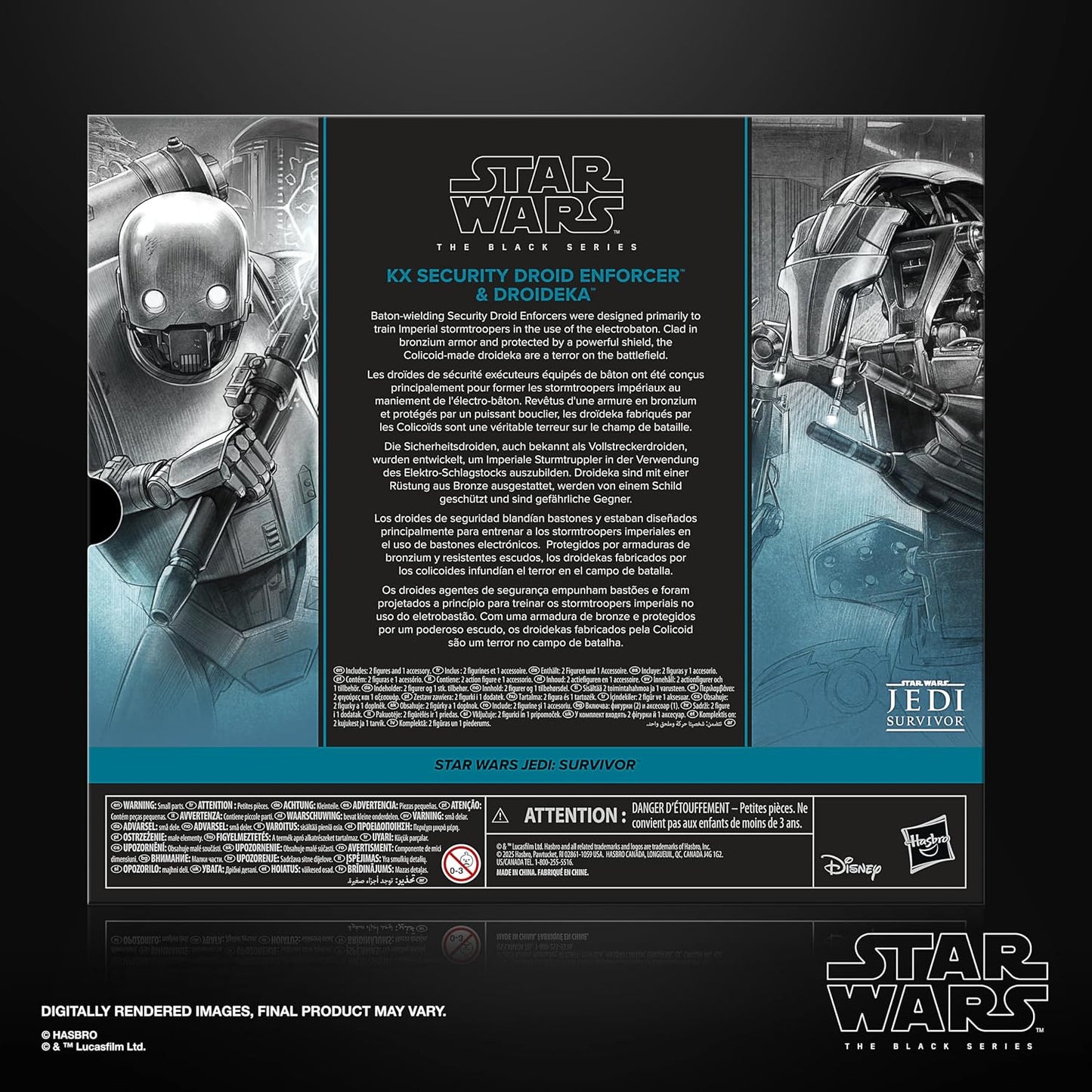 Star Wars The Black Series KX Security Droid Enforcer & Droideka – Jedi: Survivor Gaming Greats 6-Inch Action Figure 2-Pack
