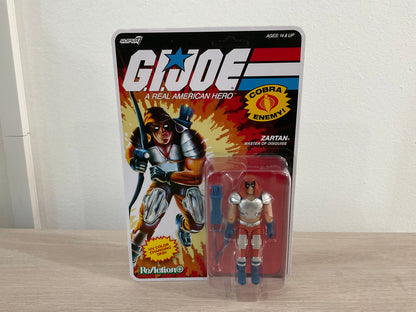 G.I. Joe Super7 ReAction+ Zartan (Comic) 4" Action Figure - Unpunched Card