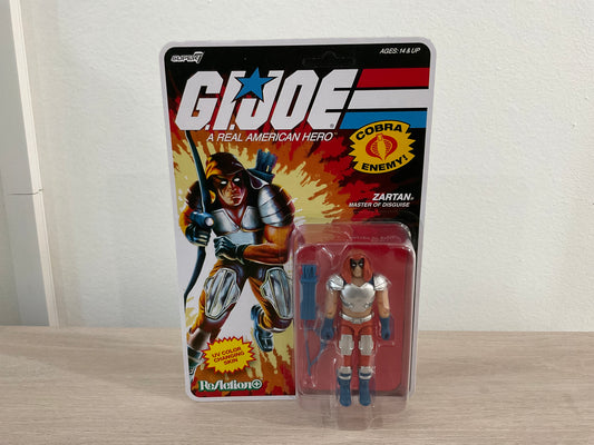 G.I. Joe Super7 ReAction+ Zartan (Comic) 4" Action Figure - Unpunched Card
