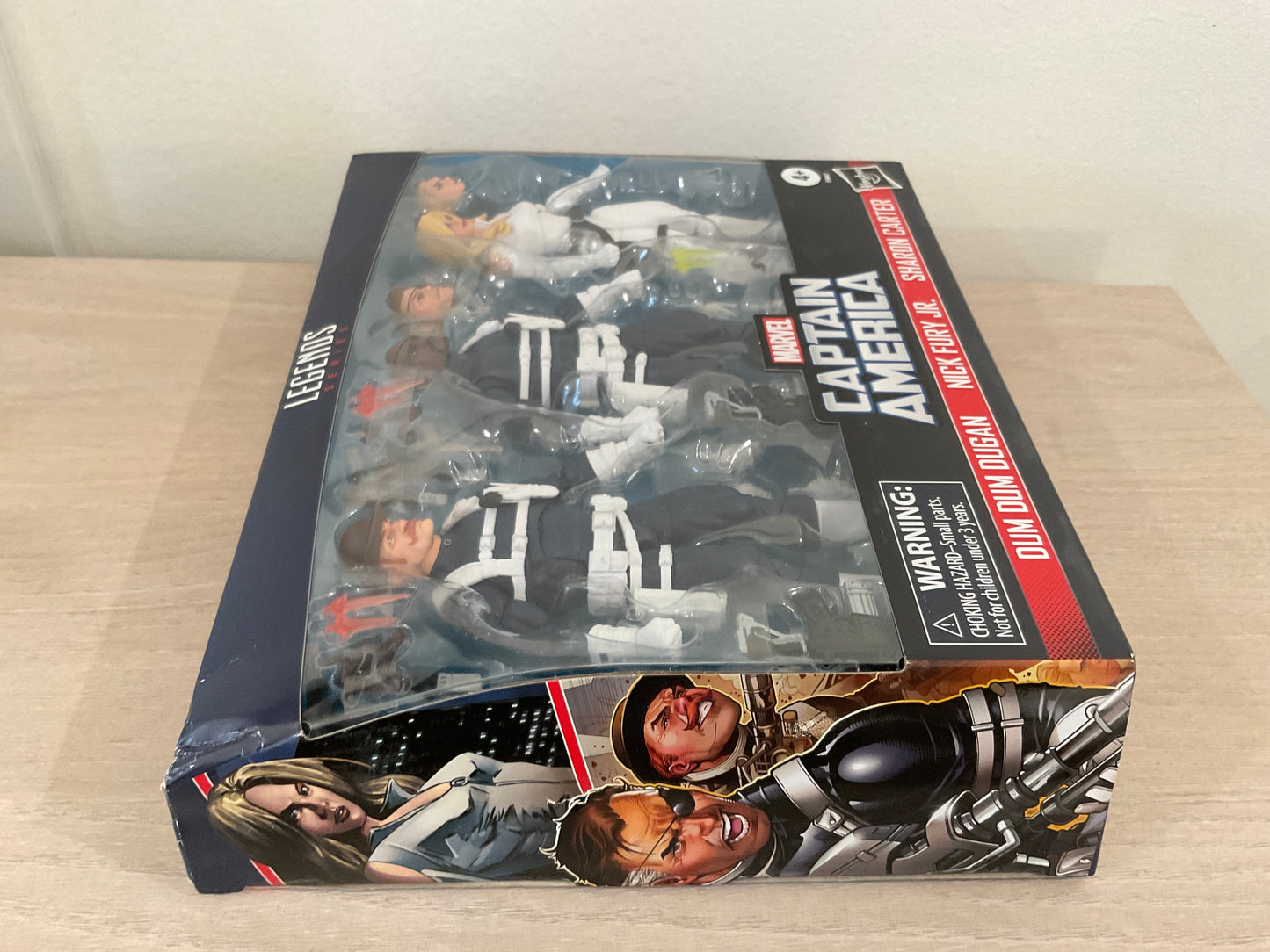 Marvel Legends Series S.H.I.E.L.D. 3-Pack – Dum Dum Dugan, Sharon Carter & Nick Fury Jr. 6" Figures (Damaged Packaging 1)