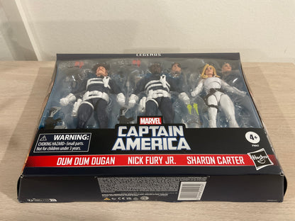 Marvel Legends Series S.H.I.E.L.D. 3-Pack – Dum Dum Dugan, Sharon Carter & Nick Fury Jr. 6" Figures (Damaged Packaging 8)