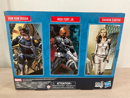 Marvel Legends Series S.H.I.E.L.D. 3-Pack – Dum Dum Dugan, Sharon Carter & Nick Fury Jr. 6" Figures (Damaged Packaging 5)