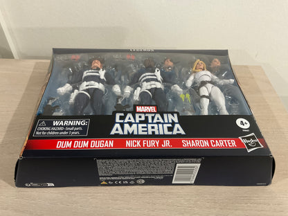 Marvel Legends Series S.H.I.E.L.D. 3-Pack – Dum Dum Dugan, Sharon Carter & Nick Fury Jr. 6" Figures (Damaged Packaging 7)