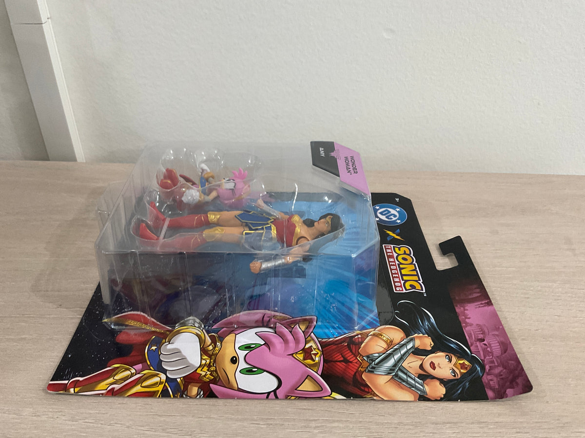 Sonic x DC Amy as Wonder Woman & Wonder Woman 2-Piece Action Figure Set