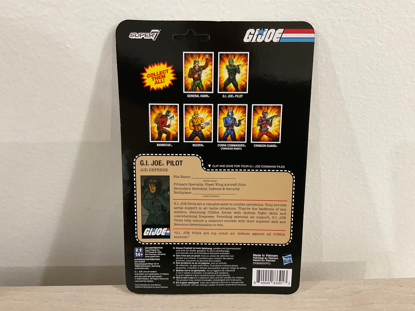 Super7 ReAction G.I. Joe – Pilot Facemask 3.75-Inch Figure