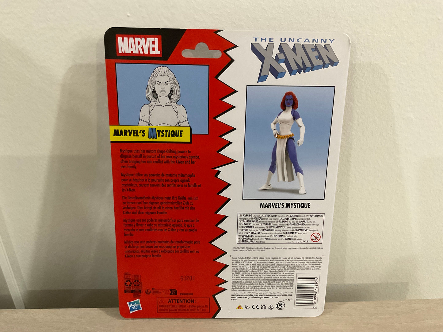 Marvel Legends Mystique Retro Card Uncanny X-Men 6-Inch Action Figure