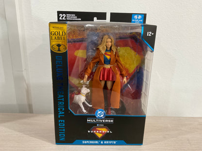 Supergirl and Krypto (DC Multiverse: Supergirl Movie) 7-Inch Gold Label Action Figure Deluxe Theatrical Edition – McFarlane Toys