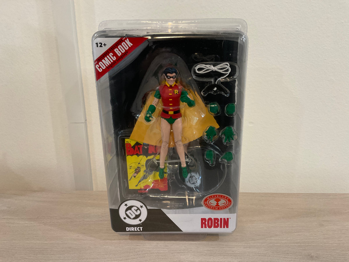 DC Direct Robin Dick Grayson (Batman #1) Red Platinum 7" Action Figure with Comic