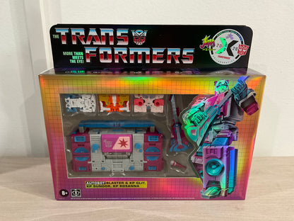 Transformers x Jem and the Holograms Autobot Blaster & KP Cassettes – SDCC 2026 Exclusive