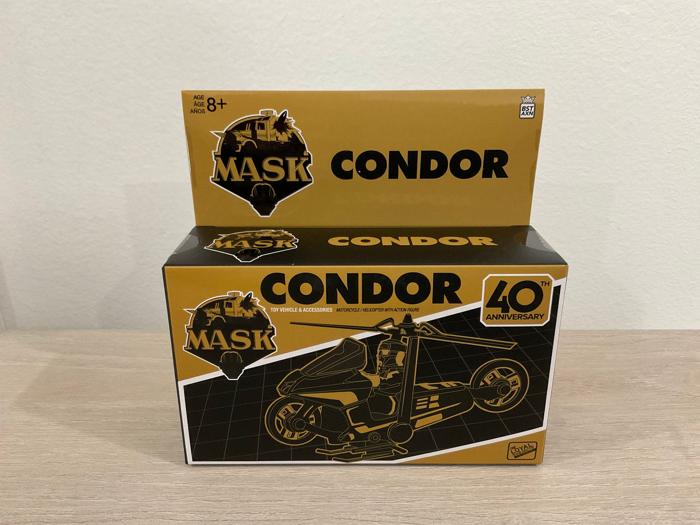 M.A.S.K. 40th Anniversary Condor Black & Gold Transforming Vehicle with Brad Turner