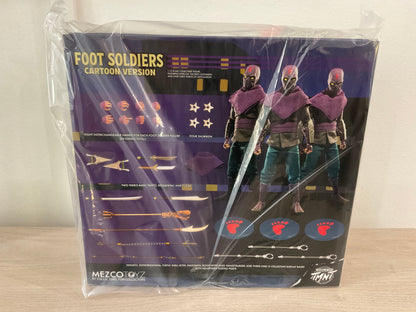 Mezco One:12 Collective TMNT Foot Soldiers Army Builder Set – Cartoon Version