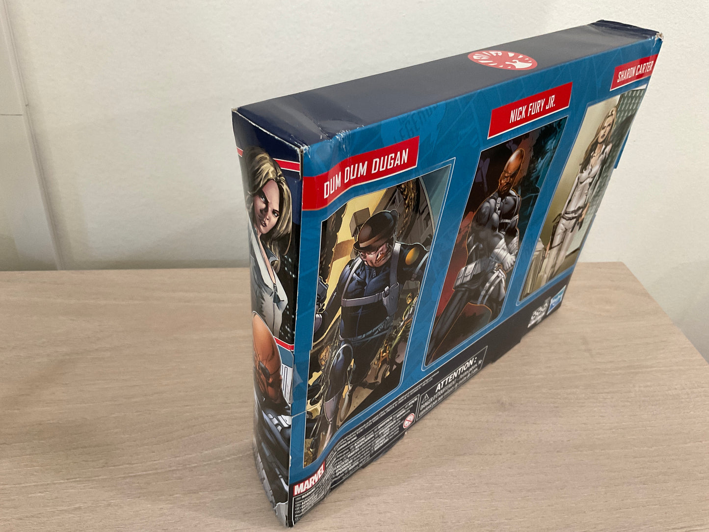 Marvel Legends Series S.H.I.E.L.D. 3-Pack – Dum Dum Dugan, Sharon Carter & Nick Fury Jr. 6" Figures (Damaged Packaging 1)