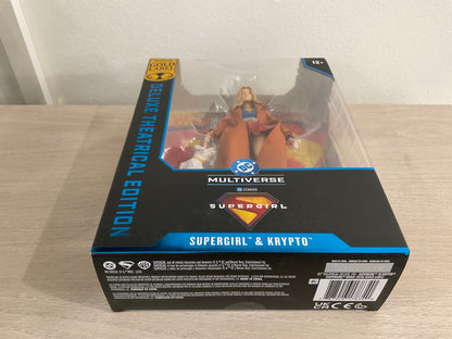 Supergirl and Krypto (DC Multiverse: Supergirl Movie) 7-Inch Gold Label Action Figure Deluxe Theatrical Edition – McFarlane Toys (Substandard Card)