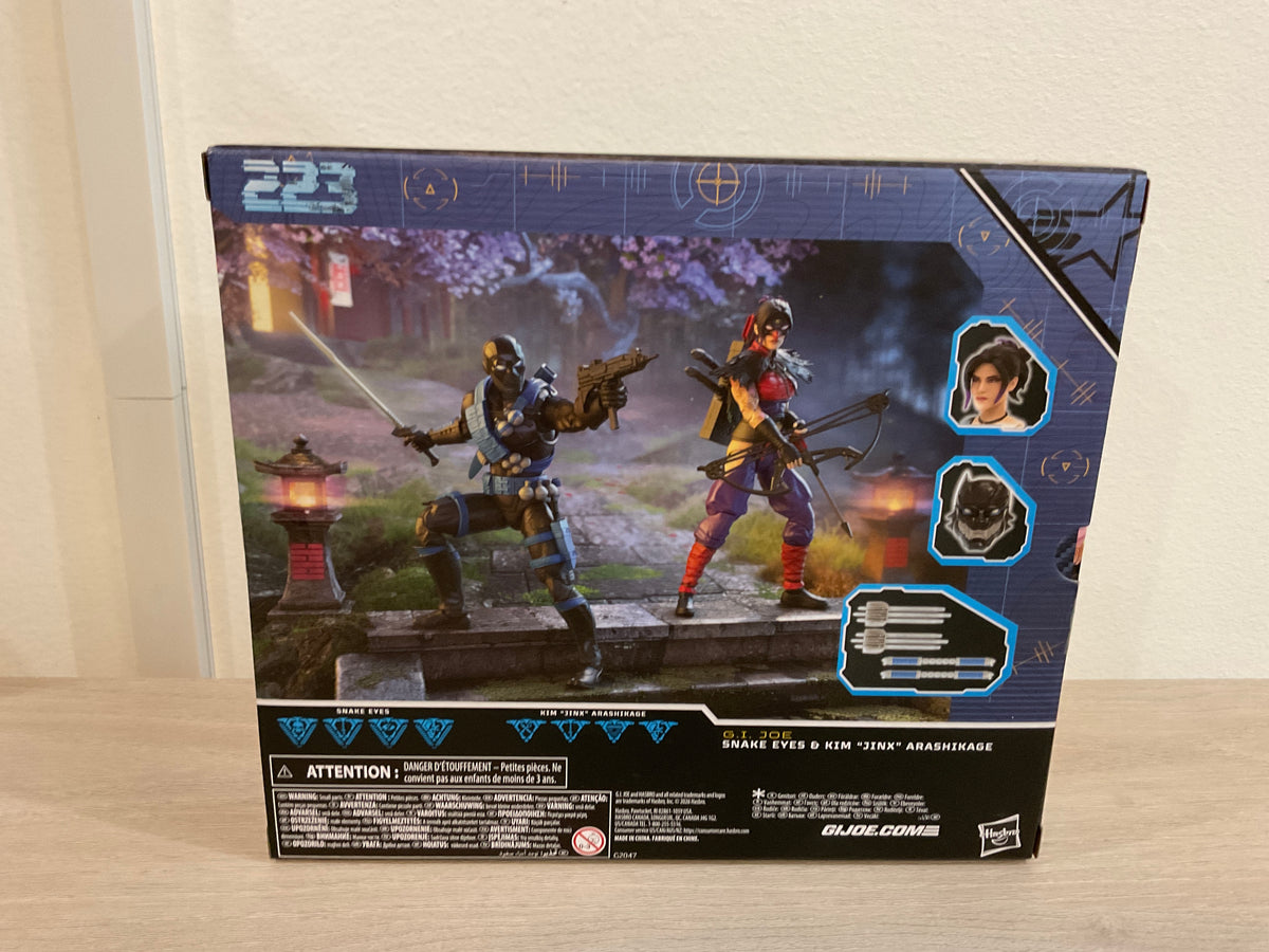 G.I. Joe Classified Series #223 Ninja Force Snake Eyes & Kim “Jinx” Arashikage 6" Action Figure 2-Pack