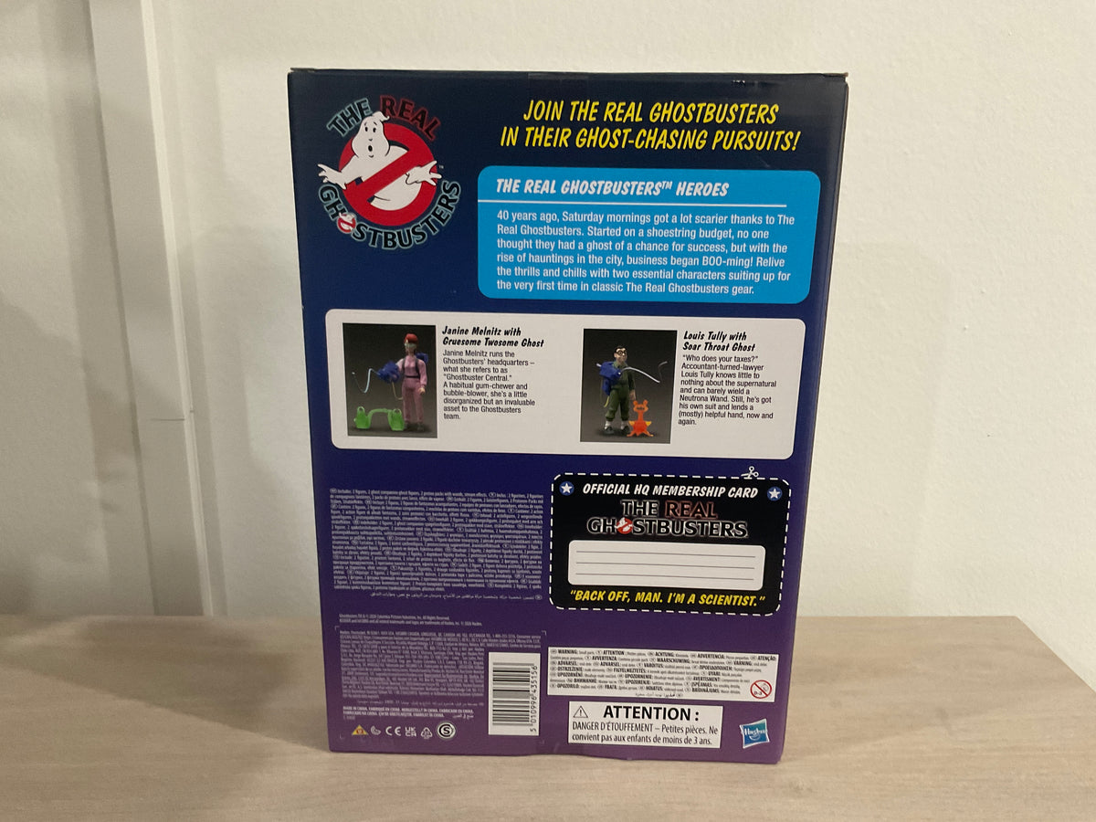 The Real Ghostbusters Kenner Classics Janine Melnitz & Louis Tully 40th Anniversary Set