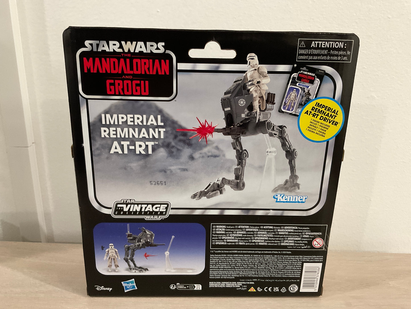 Star Wars Vintage Collection Mandalorian Grogu AT-RT 3.75-Inch Figure Set Hasbro