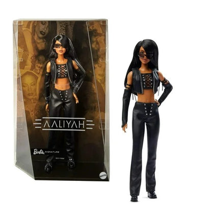 Barbie Signature Aaliyah 11.5″ Collectible Doll – Black Faux Leather Outfit