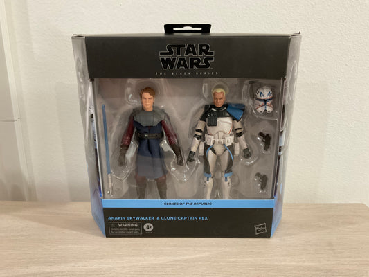 Anakin Skywalker & Clone Captain Rex Action Figure Set – Star Wars The Black Series