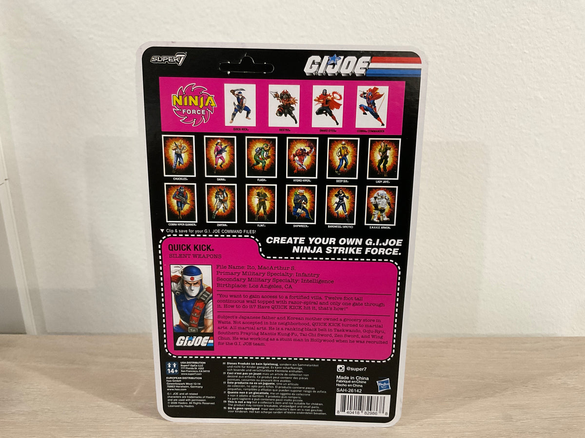 G.I. Joe ReAction+ Ninja Force Quick Kick 3.75" Action Figure - Unpunched