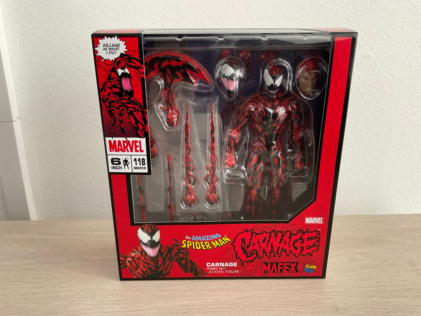 MAFEX No.118 Carnage (Comic Ver.) 3rd Reissue Action Figure - Substandard Box