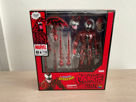 MAFEX No.118 Carnage (Comic Ver.) 3rd Reissue Action Figure - Substandard Box