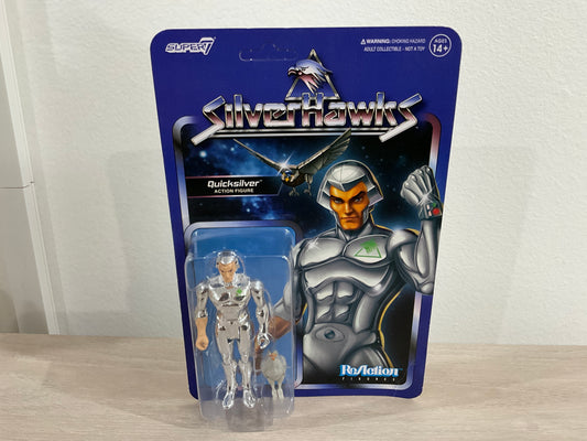 Super7 SilverHawks ReAction Wave 1 Quicksilver (Toy Version) 3.75-Inch Action Figure - Substandard Card